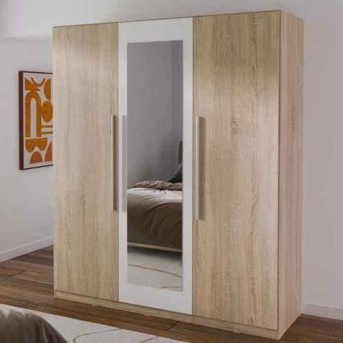 Szafa ubraniowa Dąb Sonoma z białym